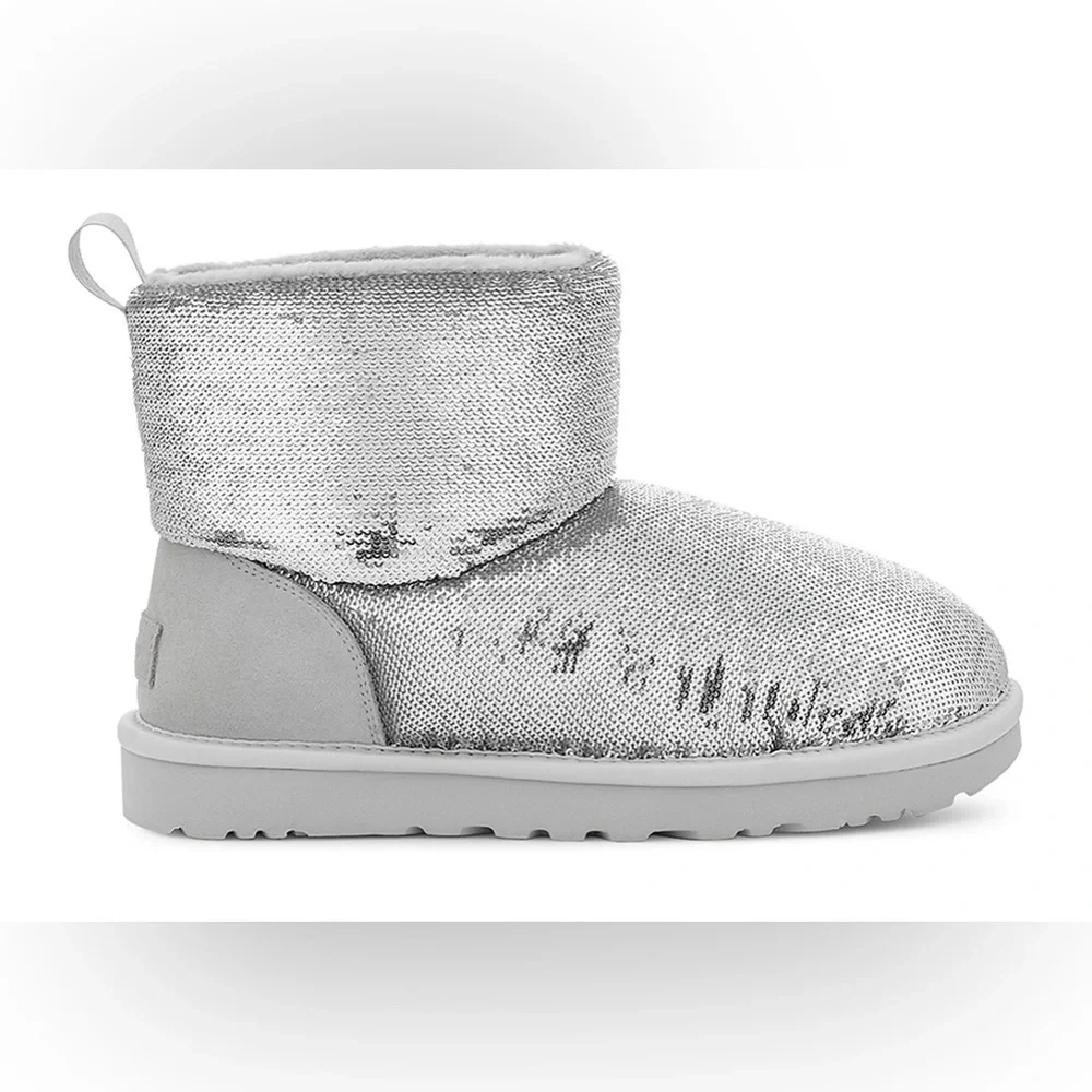 NIB UGG® 1151291 Women's Classic Mini Mirror Ball Pull On Cold Weather Boots